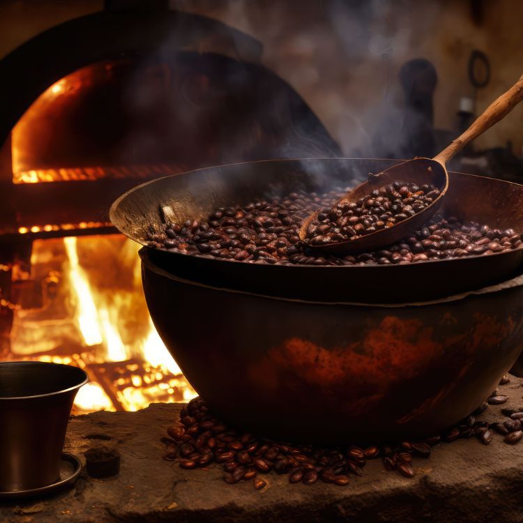 rosting coffee